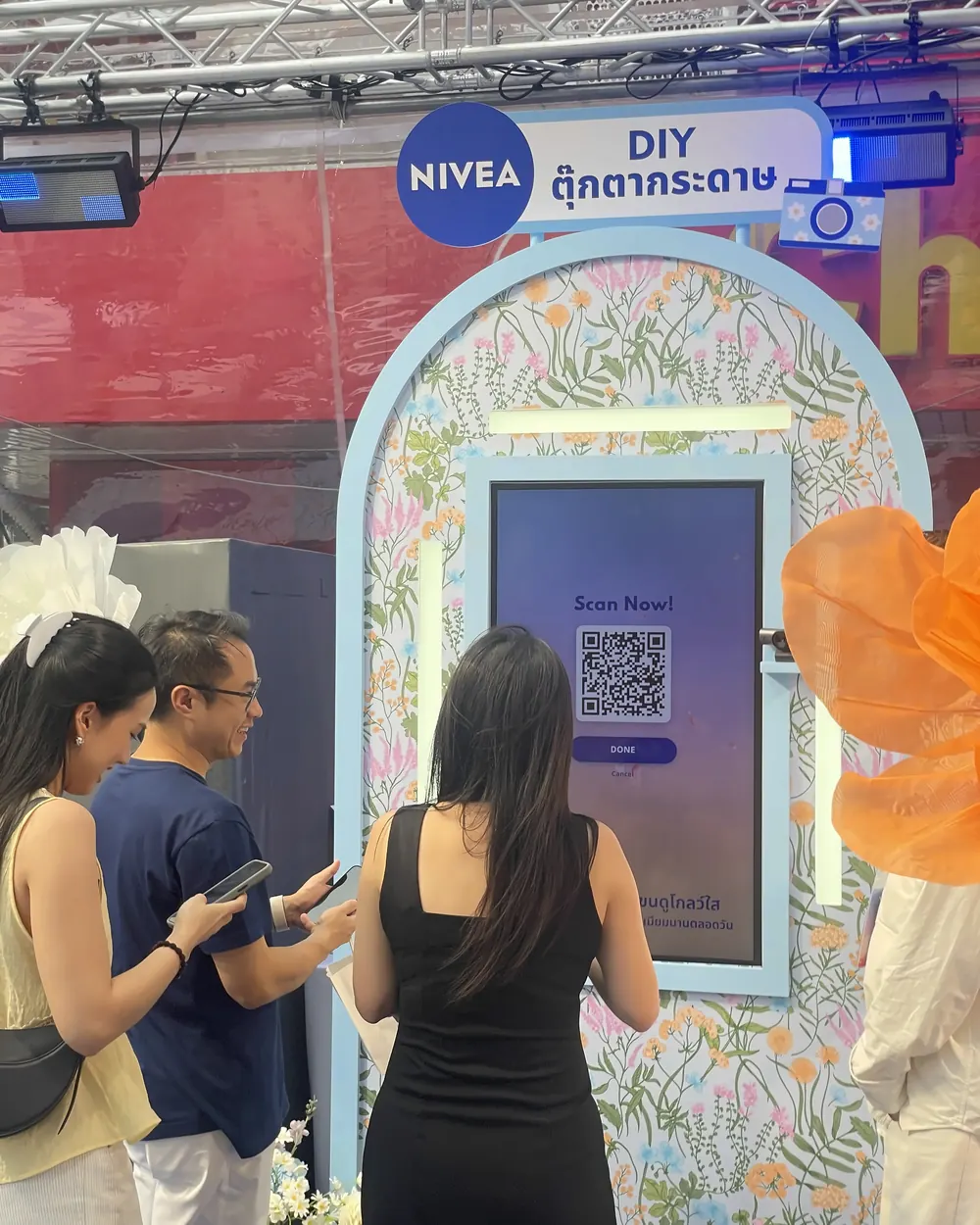 Scanning the QR to collect the finished doll